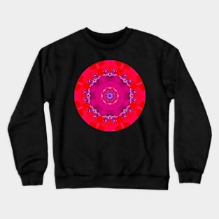 Fractal Mandala Pink and Orange Diamonds Crewneck Sweatshirt